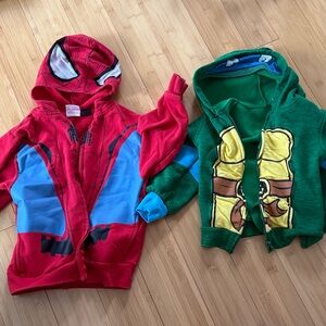 Red and Green Character Hoodies